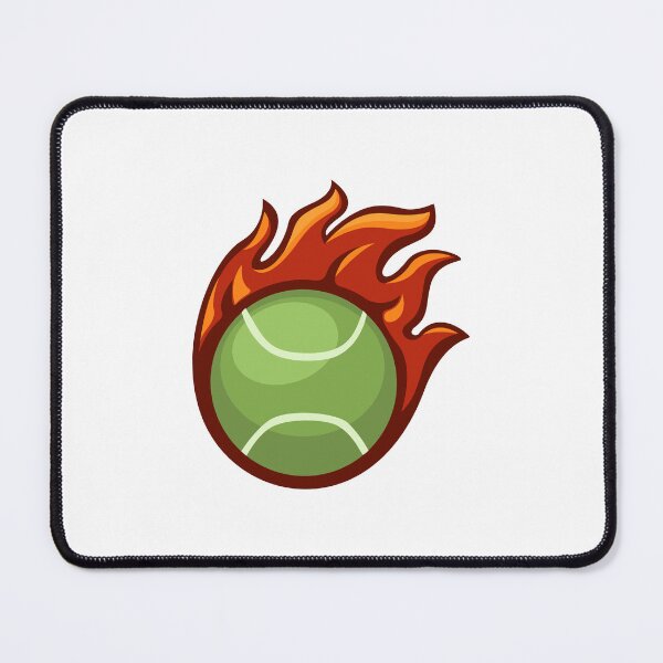 Item preview, Tennis Ball Fire Sport Mascot Logo Symbol cartoon illustration designed and sold by aryoyo.