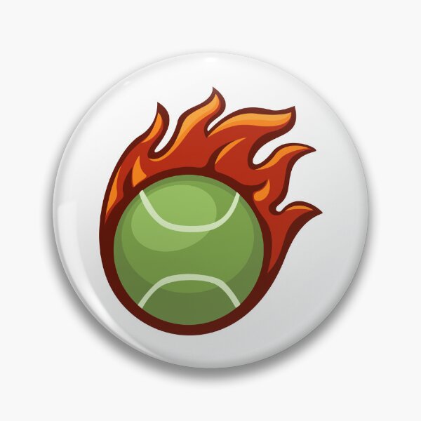 Item preview, Tennis Ball Fire Sport Mascot Logo Symbol cartoon illustration designed and sold by aryoyo.