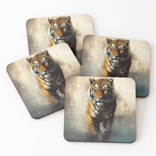 Item preview, Fierce Tiger Watercolor Walk designed and sold by Paintings By Simon .