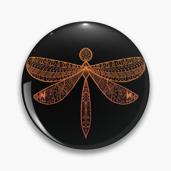Item preview, Dragonfly mandala orange designed and sold by HandLu.