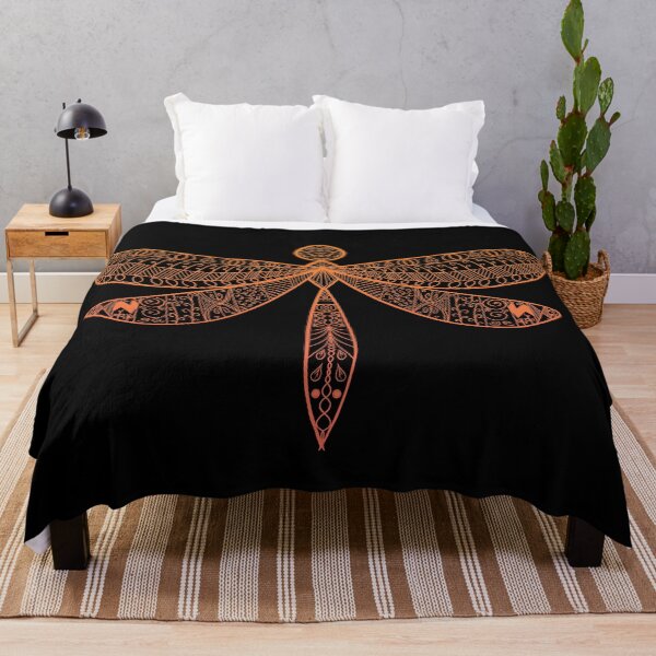 Item preview, Dragonfly mandala orange designed and sold by HandLu.