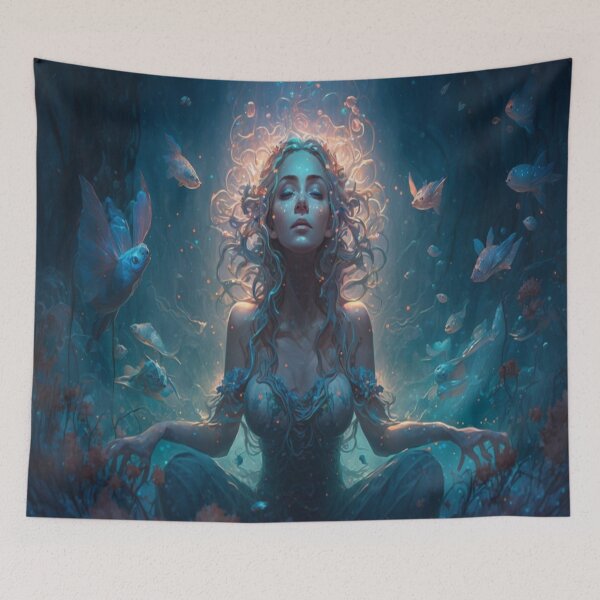 Item preview, Girl Meditating Under The Ocean designed and sold by Bmc-Designer.