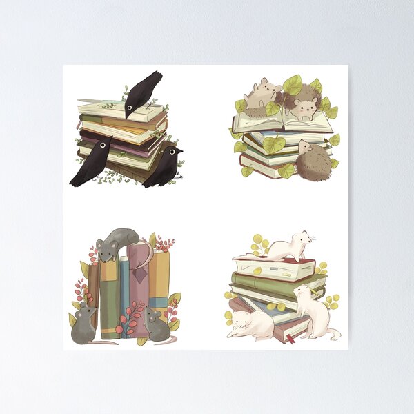 Item preview, Cute animals and books designed and sold by Mayarart.
