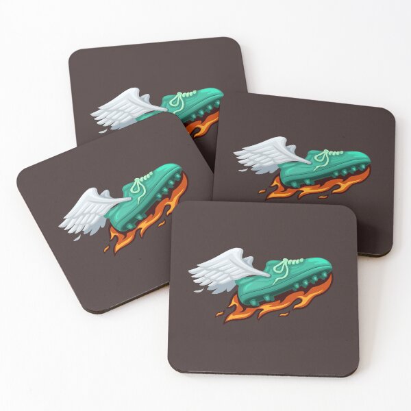 Item preview, Soccer Shoes Fire with Fly Wing Mascot Logo Symbol cartoon illustration designed and sold by aryoyo.