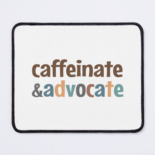 Item preview, Caffeinate and advocate - vintage colors designed and sold by MOONINSPIRATION.