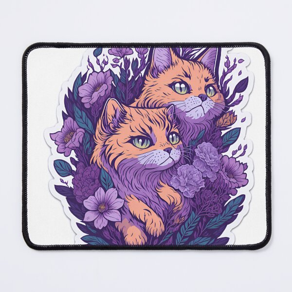 Item preview, Cat Couple Sticker| kitty sticker| cat sticker| cute cat sticker| cat retro| cat watercolour designed and sold by RedArtG09.