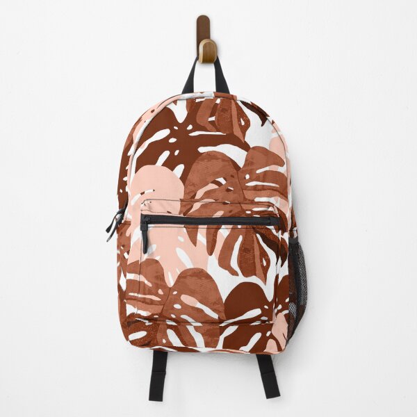 Item preview, Earth tones monstera leaves pattern designed and sold by Miss-Belle.