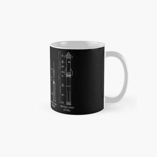 Item preview, SPACEX Rockets Blueprint (White Stencil-No Background) designed and sold by BGALAXY.