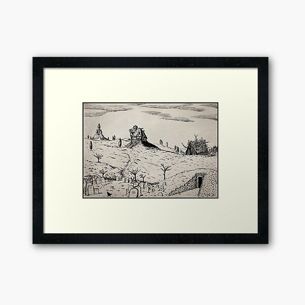 Haunted Witch Hill Framed Art Print