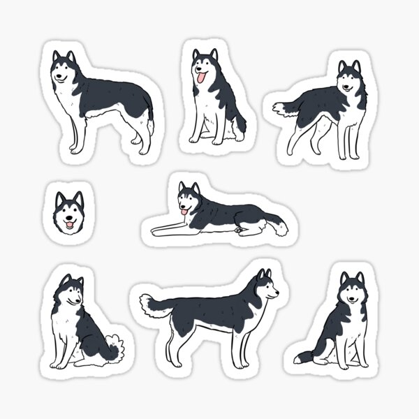 Item preview, Cute Siberian husky dog pack designed and sold by Yarafantasyart.