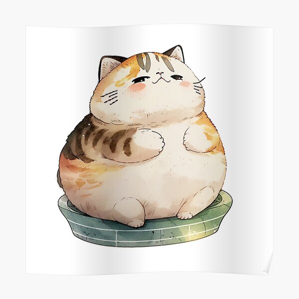 Fat Cat Cartoon Posters for Sale  Redbubble