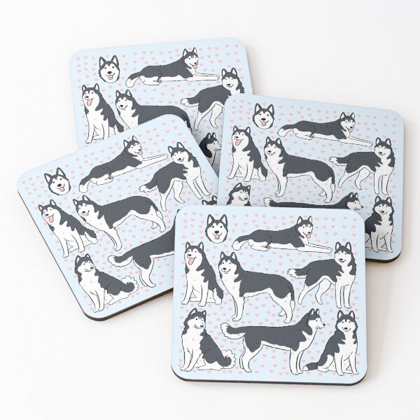Item preview, Cute Siberian husky dog pattern  designed and sold by Yarafantasyart.