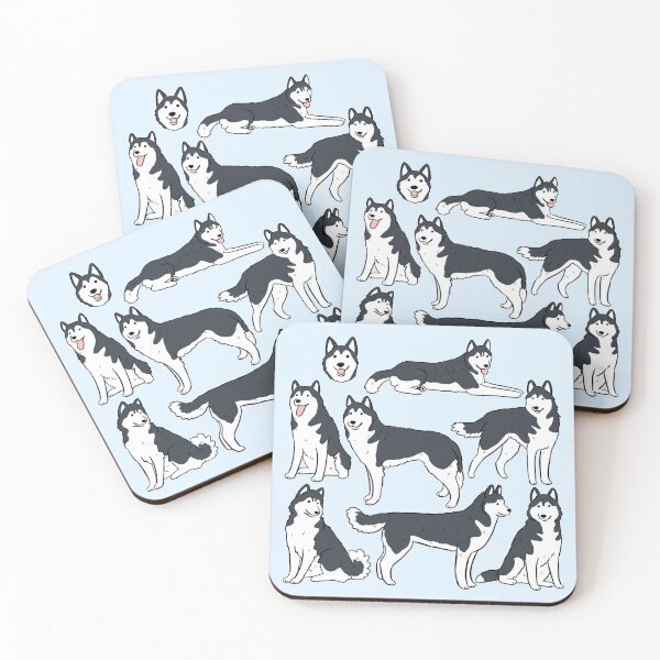 Item preview, Cute Siberian husky dog pattern  designed and sold by Yarafantasyart.