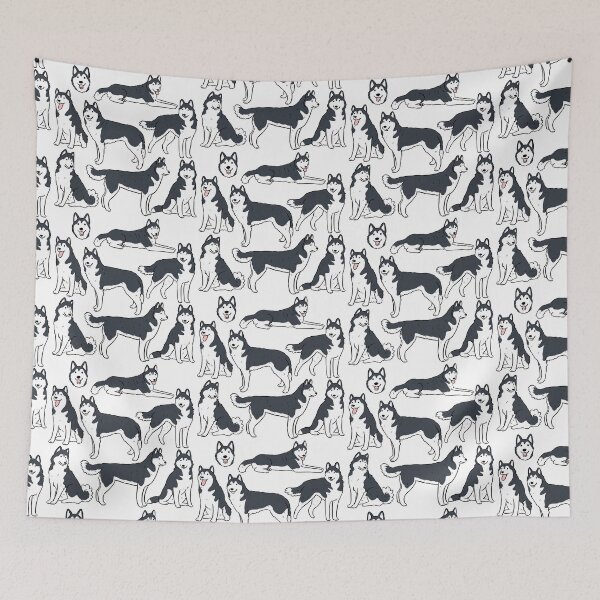 Item preview, Cute Siberian husky dog pattern  designed and sold by Yarafantasyart.