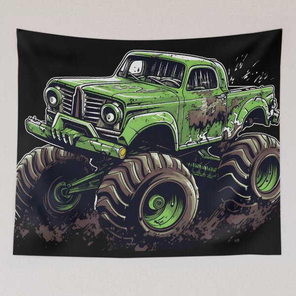 Item preview, Rumbling Thunder: A Monster Truck Roaring Through a Rocky Landscape designed and sold by MonsterMatt87.