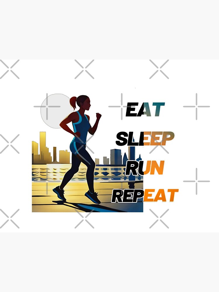 Fun Eat Sleep Run Repeat Sunset Pattern Notebook