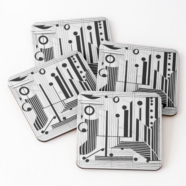 Item preview, Musical Notes Classical Abstract Artwork in Black White  designed and sold by Michael Voyler.