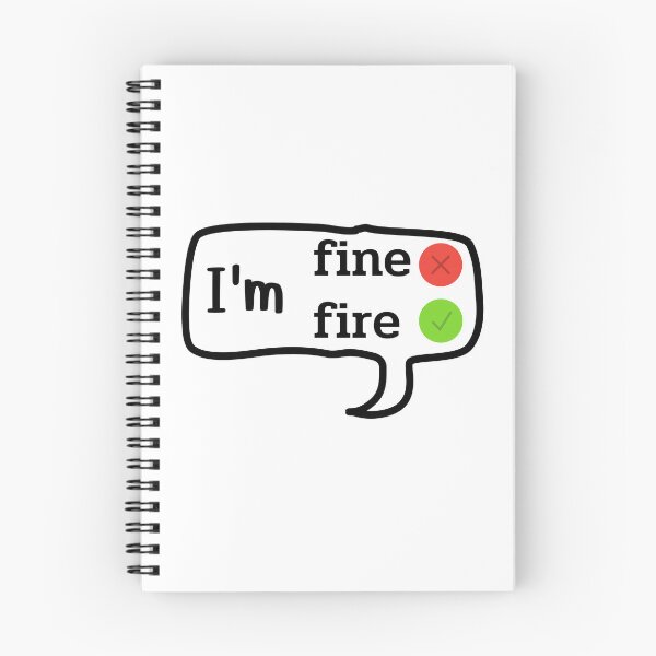 Item preview, I’m fine (fire) designed and sold by SIRIPHIM.
