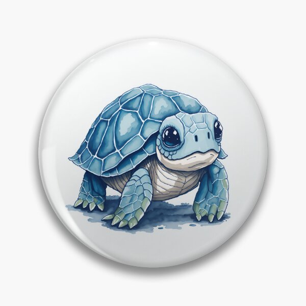 Aperçu de l'œuvre Adorable tortue bleue créée et vendue par FuzzieIntuition.