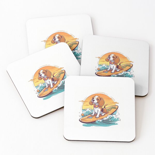 Item preview, Surfer Dog - Beagle designed and sold by HitsTheWaves.
