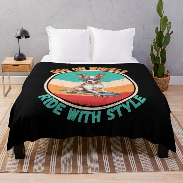 Item preview, Vintage dog on skateboard - rad and retro designed and sold by Diamaber.
