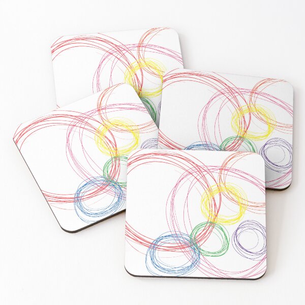 Item preview, Rainbow circles scribble designed and sold by LDCCreative.