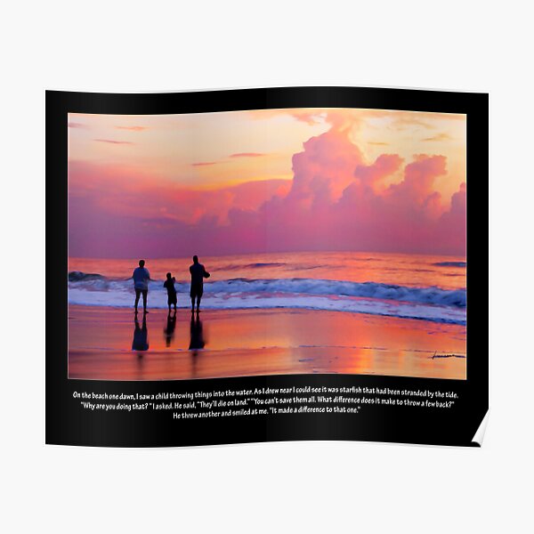 One Starfish Saved Poster