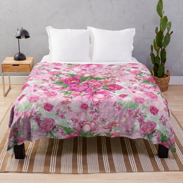 Item preview, Pink Flowers Romantic Pattern - Peonies designed and sold by NPrintsDesign.