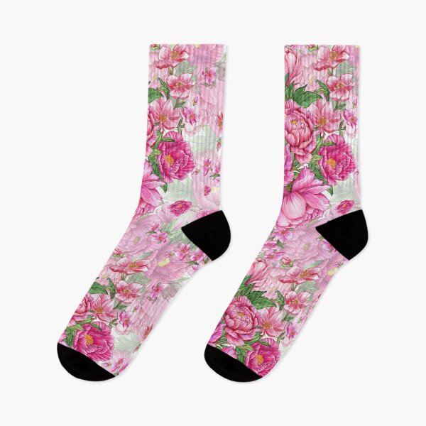 Item preview, Pink Flowers Romantic Pattern - Peonies designed and sold by NPrintsDesign.