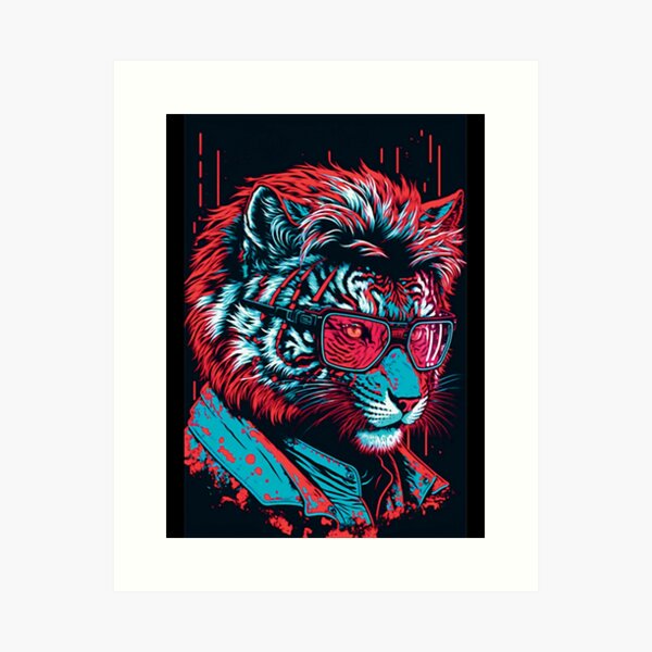 Neon Moody Tiger | Sticker