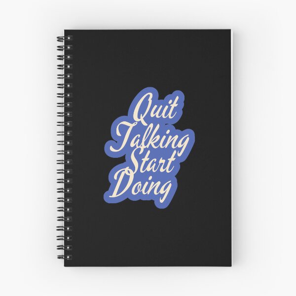 Item preview, Quit Talking Start Doing Typography Motivational Quote designed and sold by ImaginedCo.