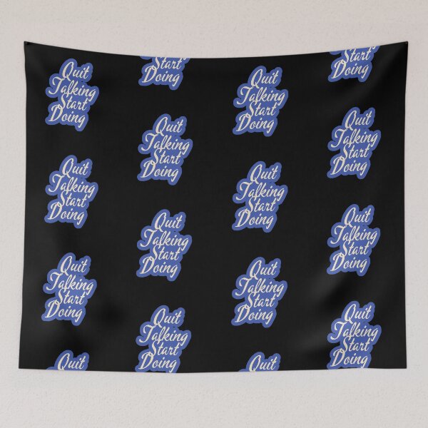 Item preview, Quit Talking Start Doing Typography Motivational Quote designed and sold by ImaginedCo.