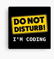 I'm Coding Canvas Print