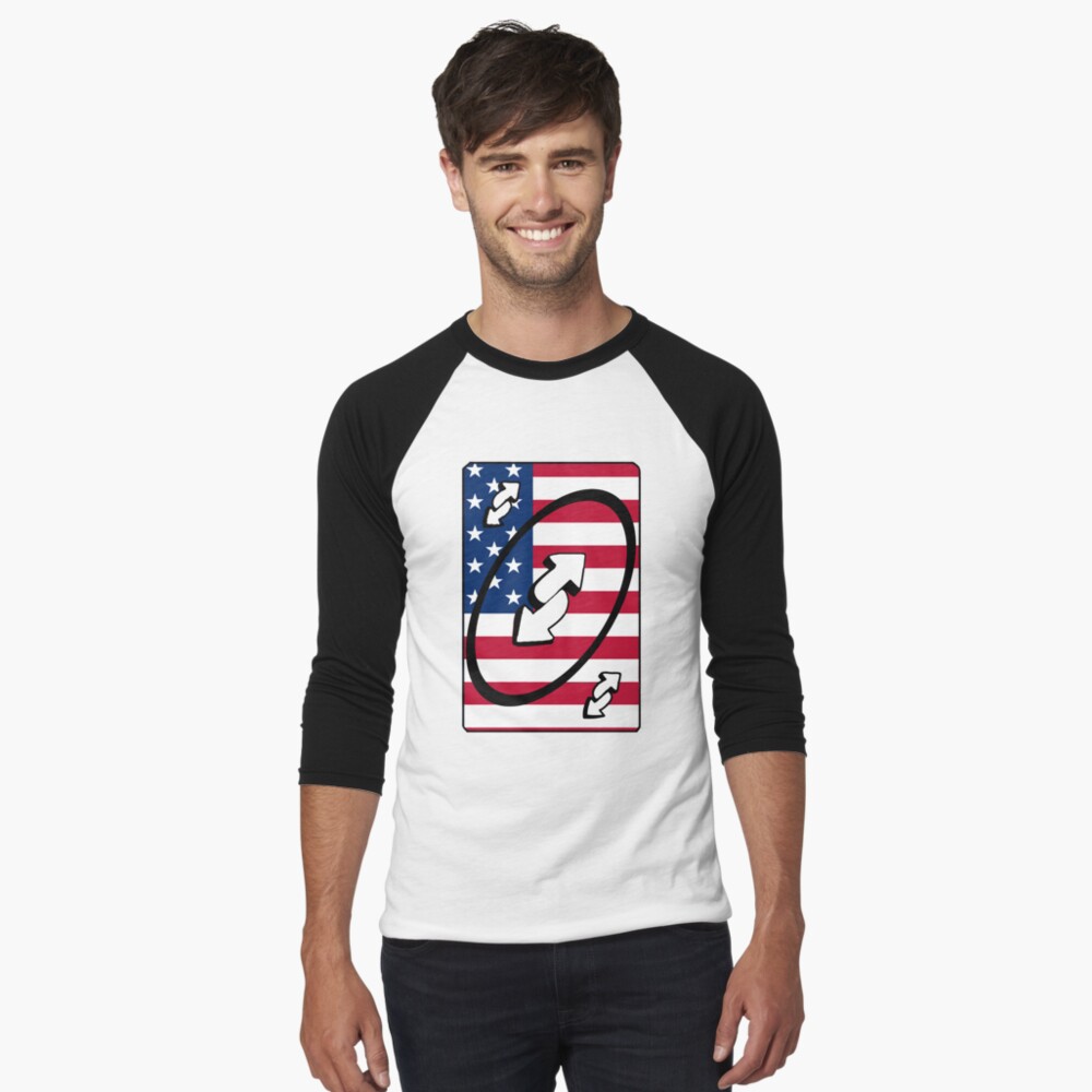 Reverse Uno with American Flag Metal Print for Sale by CyberYogi