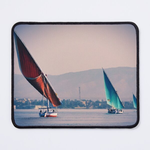 Item preview, Copie de Copie de Copie de Copie de Copie de Sunrise on the Nile river, fishermen and hot air balloons- landscape - Egypt photography designed and sold by art-of-egypt.