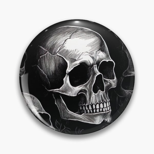 Item preview, Dark Goth Skulls Pattern designed and sold by TheThreePixels.