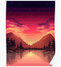Pink horizon Poster