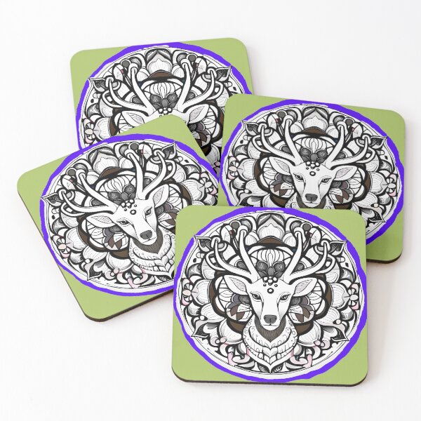 Item preview, Deer,Aries,Mandala,Flower designed and sold by ZColection.