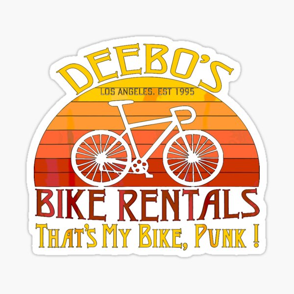 deebo with bike.. Sticker for Sale by traq59