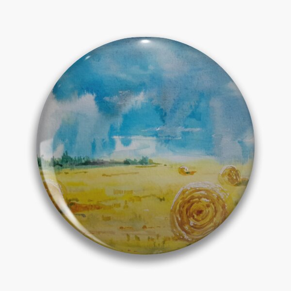 Item preview, field sky and haystacks designed and sold by YanaVasi.
