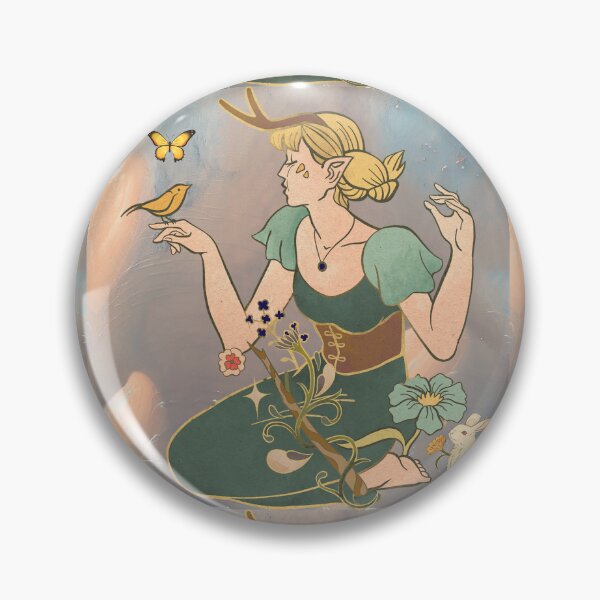 Item preview, a lady in the wild surrounded by bird and rabbit designed and sold by Ramyopam  Hongchui.