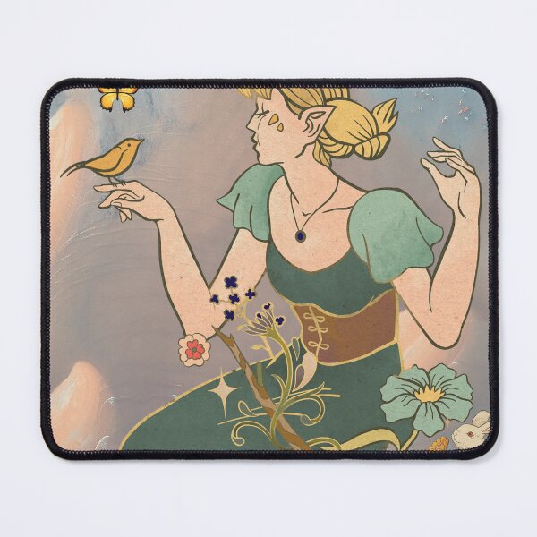 Item preview, a lady in the wild surrounded by bird and rabbit designed and sold by Ramyopam  Hongchui.