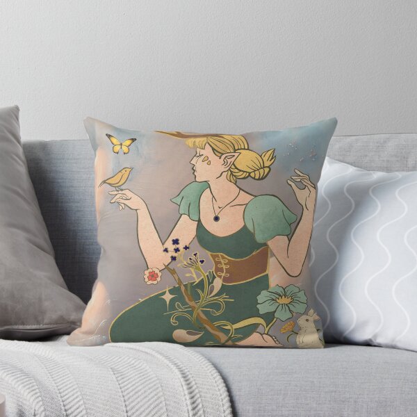 Item preview, a lady in the wild surrounded by bird and rabbit designed and sold by Ramyopam  Hongchui.