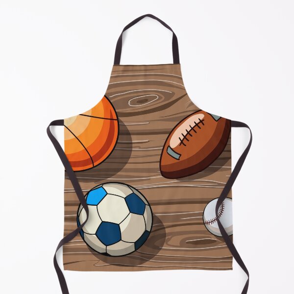 Item preview, Vector hand drawn different sports balls on the wooden floor designed and sold by Familyshmot.