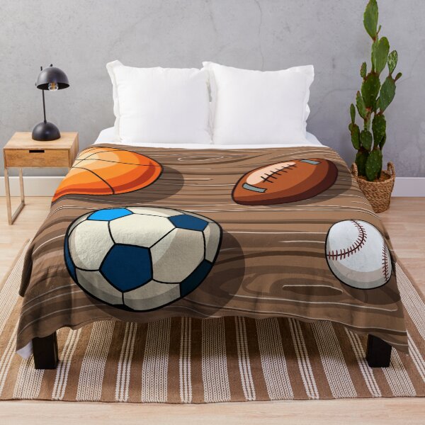 Item preview, Vector hand drawn different sports balls on the wooden floor designed and sold by Familyshmot.