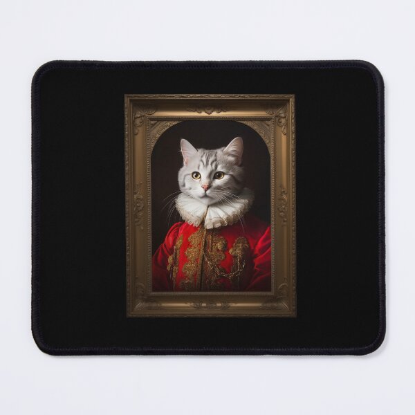 Item preview, Meowzart Renaissance Cat Painting designed and sold by ThouArtCat.