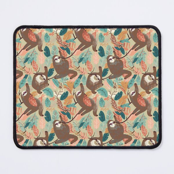 Item preview, Retro 1950s Sloth Pattern | Vintage Mid-Century Inspired Design designed and sold by Retro-ArtDeco.