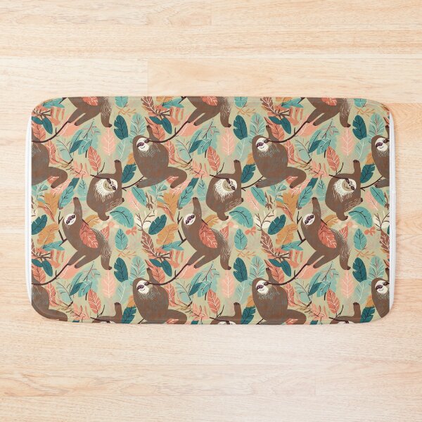 Item preview, Retro 1950s Sloth Pattern | Vintage Mid-Century Inspired Design designed and sold by Retro-ArtDeco.