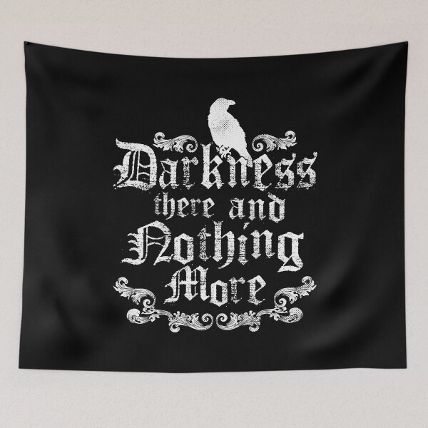 Item preview, Raven Darkness  - Gothic Horror Poetry Quote - Vintage Distressed - Poe designed and sold by Nemons.