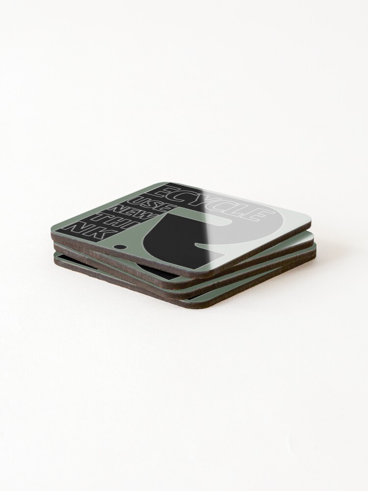 Thumbnail 4 of 5, Coasters (Set of 4), Recycle Use New Think designed and sold by RendoRed.